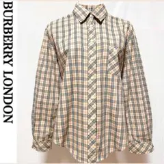 美品 バーバリー ロンドン ノバチェック柄 シャツ ブラウス レディース M