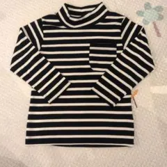 ✧︎ネイビー＆ホワイト✧︎ボーダーハイネックトップス✧︎100サイズ✧︎