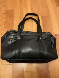 黒　合皮　スクバ　スクールバッグ