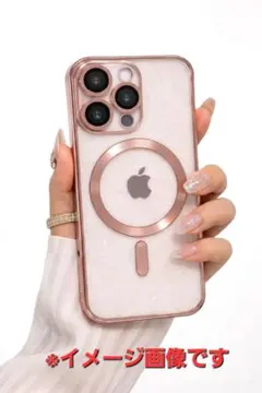 【新品】iPhone16PROケースピンクMagSafe対応耐衝撃クリアケース