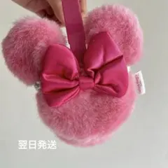 ディズニー ミニー イヤーマフ 耳あて ピンク ヒョウ柄　カチューシャ