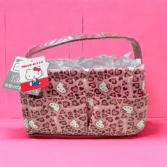 2025サンリオHello kitty 仕切り付き収納ケース　新品ヒョウ柄キティ