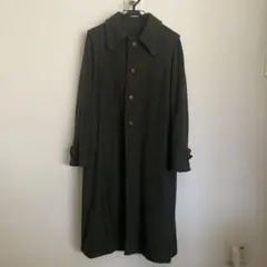 【古着 ヴィンテージ】ウールコート ダークグリーン ロングコート ロンドン 英国