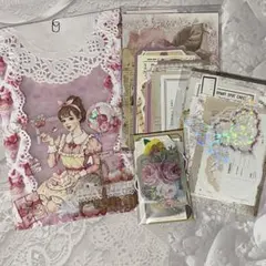 146 コラージュ素材　100枚以上　平袋　紙モノ　シール　デザペ　おすそ分け