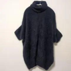 高級 MANINROSSO マニンロッソ アンゴラ混シャギーニット ポンチョ40