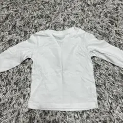 ホワイト 長袖Tシャツ 90cm