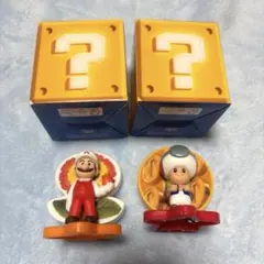 マクドナルド　ハッピーセット　マリオ キノピオ クリップ付きフィギュア 2種