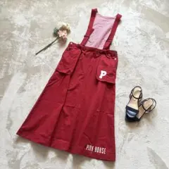 A297◾︎ PINK HOUSE ピンクハウス デニム ジャンパースカート ロゴ