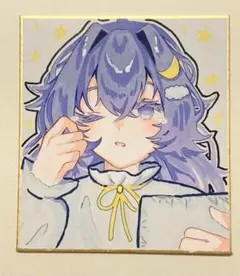 手描き イラスト オリジナルキャラクター ミニ色紙 原画 - メルカリ
