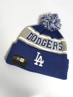 ロサンゼルス・ドジャース　ニューエラ　ニット帽　ポンポン