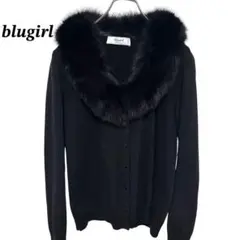 blugirl ブルーガール　ファー付きカーディガン　カーディガン　リアルファー
