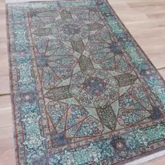 ペルシャ雑貨【貴重品 ペルシャ宝石画 大サイズ ペルシャ絨毯 絨毯 