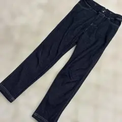 裏起毛ダークブルー 長ズボン 後ろポケット付き150