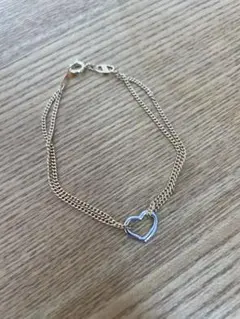 ブレスレット　レディース　ハート　ゴールド/シルバー色