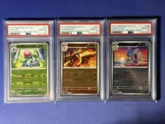 【PSA10 3連番 】フシギソウ リザード カメール マスターボールミラーのサムネイル