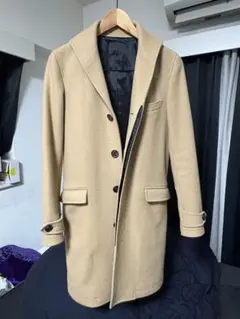 【美品】GOSTAR DE FUGA チェスターコート キャメル 細身シルエット