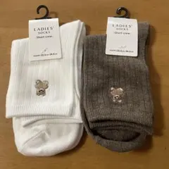 レディース ソックス 2足セット ショートクルー