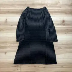 HEATTECH ヒートテック ボーダーS チュニックワンピース ルームウェア