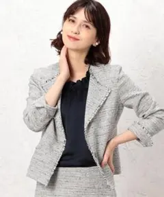 ほぼ未使用 グリーンレーベルリラクシング CR ツイード セットアップ スーツ