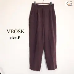 A10-031 VBOSK カジュアルパンツ F 紫 薄手 絹100 テーパード