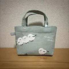 【ハンドメイド】ミニミニトートバッグ＊シマエナガ