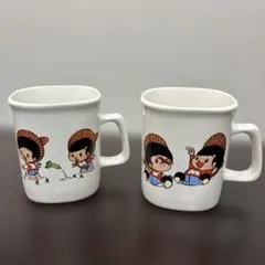 ヤンマー　マグカップ　陶器　昭和レトロ　グッズ 当時物 ヤン坊マー坊のサムネイル