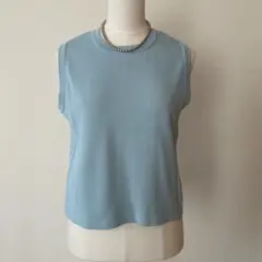 FOXEY BOUTIQUE フォクシーブティック ノースリーブニット 水色のサムネイル