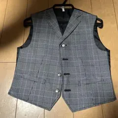 美品チェック柄ノースリーブベスト