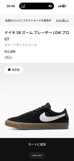 NIKE SB ズーム ブレーザー LOW プロ GT