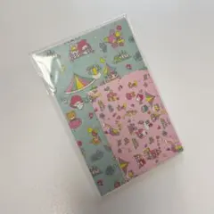 レア・当時物/サンリオ/いちご新聞付録・ときめき封筒セット/ラッピングペーパー青