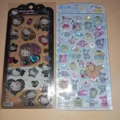 正規品　　ハローキティ　ドロップジェリーシール　ヒョウ柄ギャル　うるちゅるシール