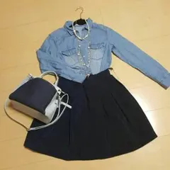 ハレ膝丈スカート　VIS  アクアガールのサムネイル