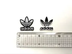 ラスト❶セット adidas 刺繍 アイロンワッペン ブラック ホワイト