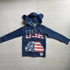 美品　ジャム　USA国旗デザイン耳付きパーカー