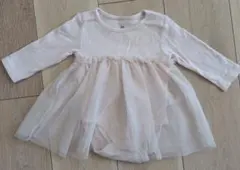 H&M ベビー チュール付きロンパース 2-4M