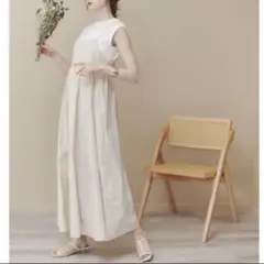ANGIE ナイロンフレアキャミワンピース ロング