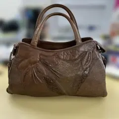 IBIZA ハンドバッグ 本革 ブラウン