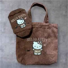 未使用　HELLO KITTY コーデュロイ バッグ ポーチ セット キティ