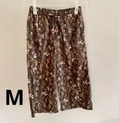 ユニクロ　花柄　コットンリラコM