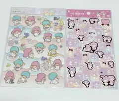 【Sanrio】リトルツインスターズぷっくりシール＆マイメロ２枚セット