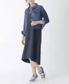 アースミュージックアンドエコロジー デニムジャケット Gジャン アウター (S)