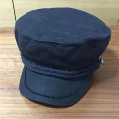 送料込み 匿名配送 未使用 キャスケット 帽子 ブラック 黒