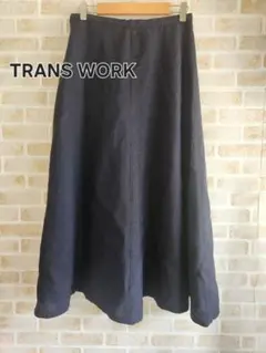 TRANS WORK フレアスカート　ネイビー　サイズ36のサムネイル