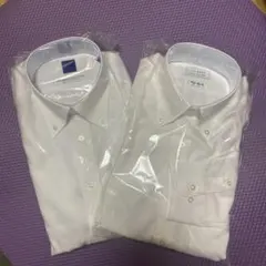 LES MURS ノンアイロン ホワイトビジネスシャツ 2枚セット