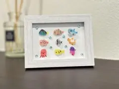 シーグラスアート 海の生き物 ハンドメイド インテリア