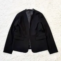 GU ジーユー ノーカラージャケット ブラック L