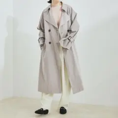 春夏★Jayro★とろみロングトレンチコート グレージュMのサムネイル
