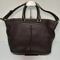 トッズ TOD'S レザー 2WAY トートバッグ ショルダーバッグ ブラウン