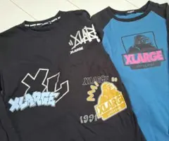 XLARGE KIDS 長袖カットソー 140サイズ 黒/青