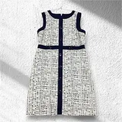 【タルボット】ワンピース バックファスナー 日本製 ノースリーブ ひざ下 L